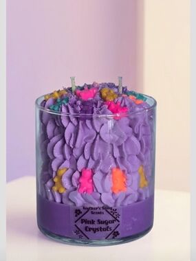 Purple Gummy Bear Candle
